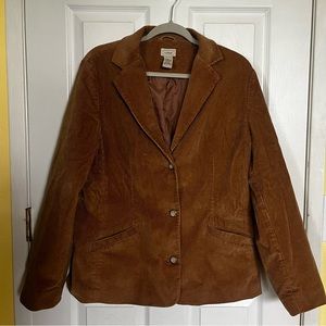 LL Bean Corduroy Blazer Jacket